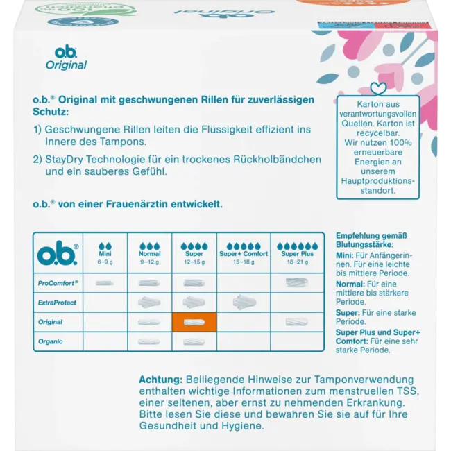 o.b. Original Super Tampons 56 St