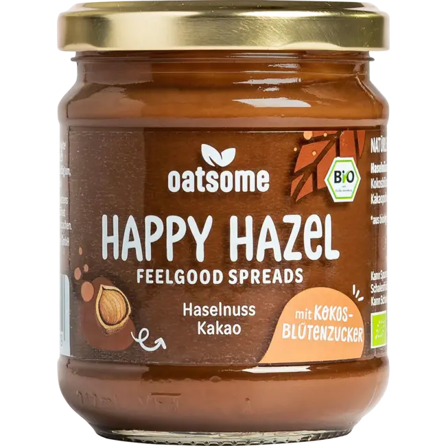 Oatsome Happy Hazel Feelgood Spreads Hazelnoot Cacao 200 g