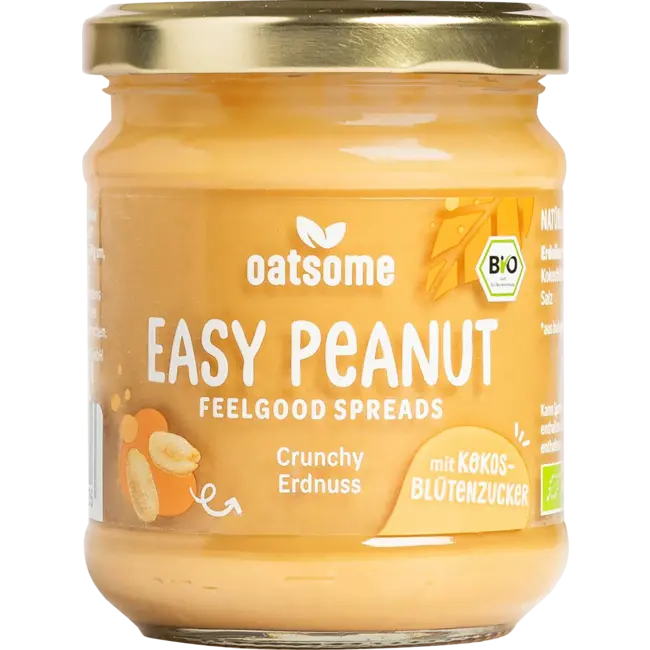 Oatsome Pindakaas, "easy Peanut" Feelgood Spreads, Crunchy Pinda 190 g