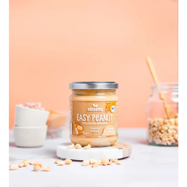 Oatsome Pindakaas, "easy Peanut" Feelgood Spreads, Crunchy Pinda 190 g