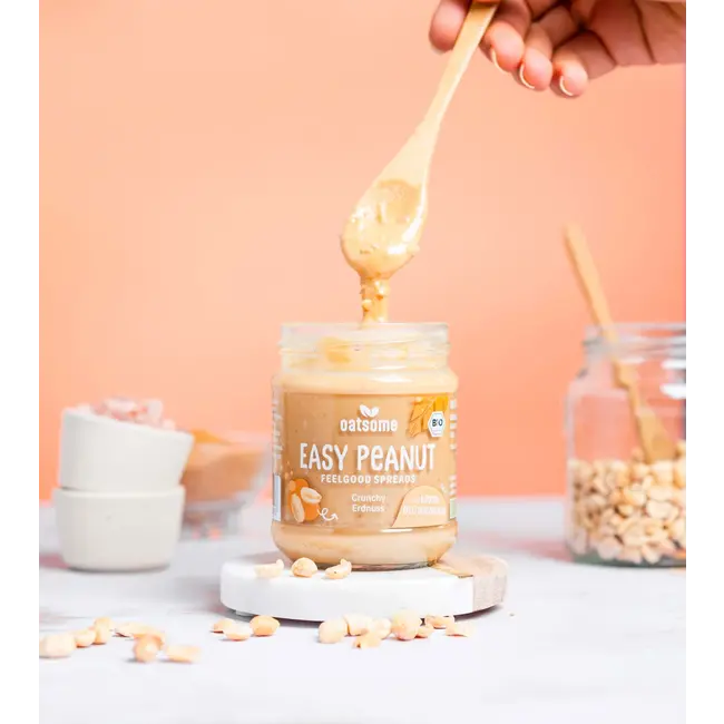 Oatsome Pindakaas, "easy Peanut" Feelgood Spreads, Crunchy Pinda 190 g