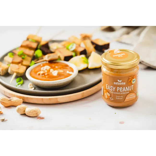 Oatsome Pindakaas, "easy Peanut" Feelgood Spreads, Crunchy Pinda 190 g