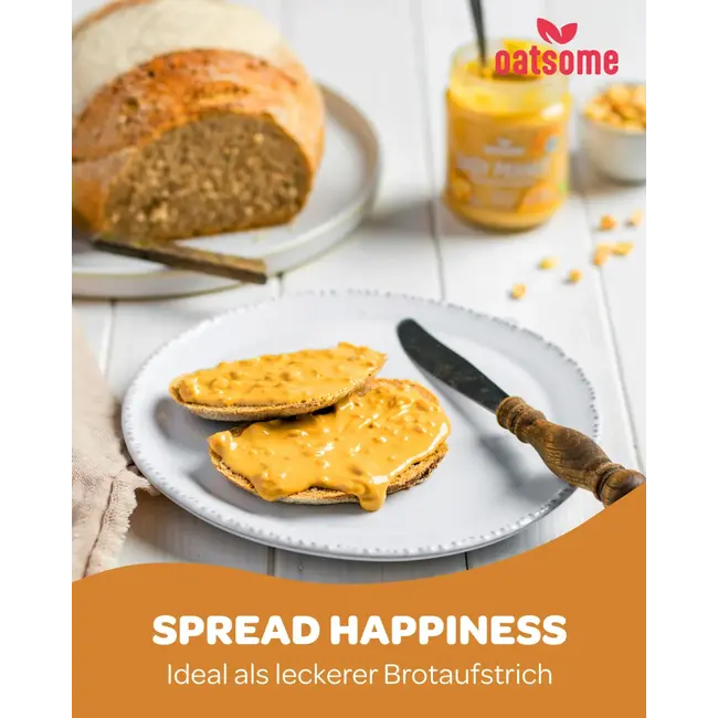 Oatsome Pindakaas, "easy Peanut" Feelgood Spreads, Crunchy Pinda 190 g