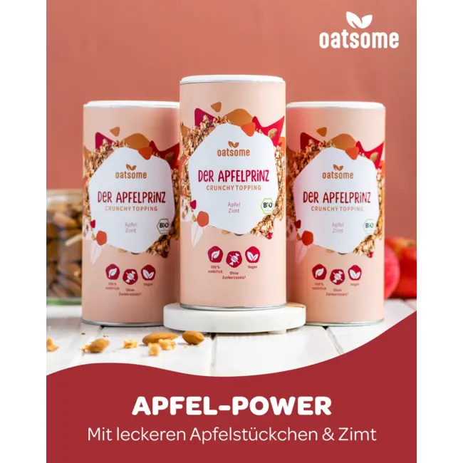 Oatsome Crunchy Topping, 'de Appelprins' Appel Kaneel 180 g