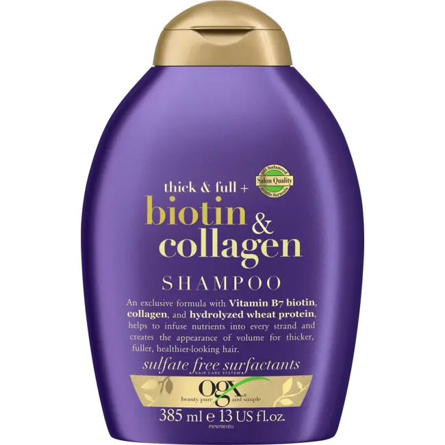 OGX Shampoo Dik & Vol Biotine & Collageen 385 ml