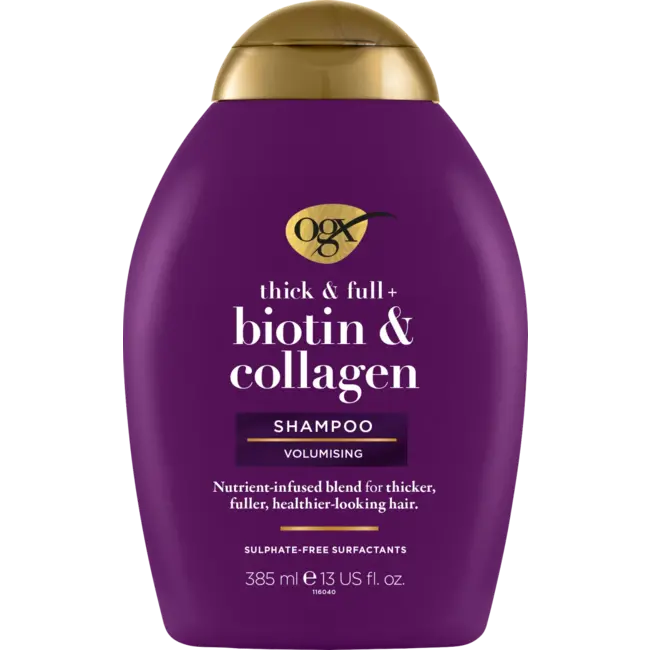 OGX Shampoo Dik & Vol Biotine & Collageen 385 ml