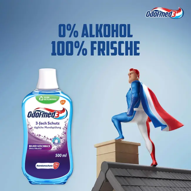 Odol med 3 Mondspoeling 3-voudige Bescherming 0.5 l