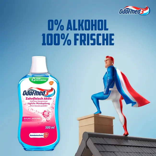 Odol med 3 Mondspoeling Tandvlees Actief 500 ml