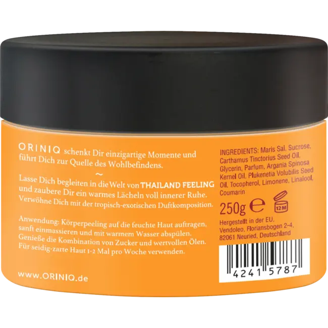 ORINIQ Lichaamsscrub Thailand Feeling Suiker, Argan & Sacha Inchi-olie 250 g