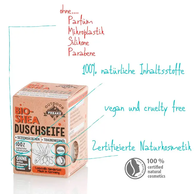 Outdoor Freakz Vaste Douchebar Bio-Shea 100 g