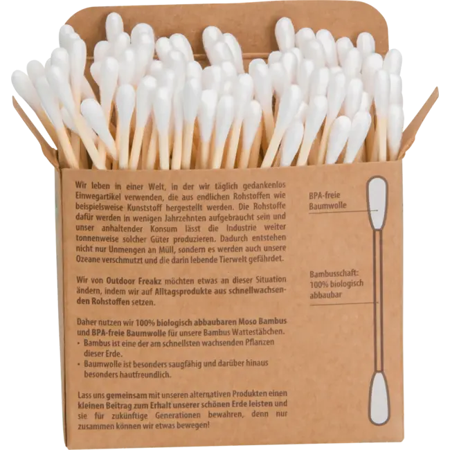 Outdoor Freakz Wattenstaafje Bamboe 100 St