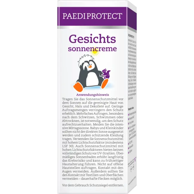 PAEDIPROTECT Zonnebrandcrème Gezicht, SPF 50+ 30 ml