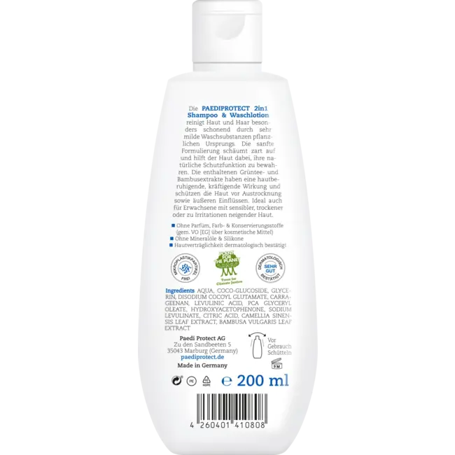 PAEDIPROTECT Baby Shampoo & Waslotion 2in1 200 ml
