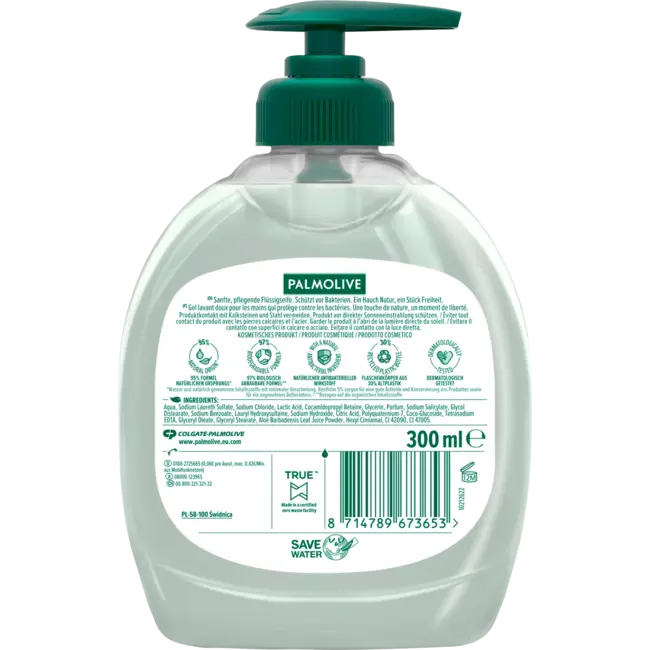 Palmolive Vloeibare Zeep Sensitive Hygiene-plus Met Aloë Vera-extract 300 ml