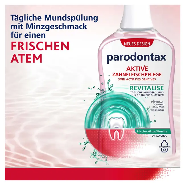Parodontax Mondwater Revitaliseer verse munt 300 ml