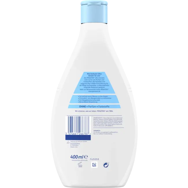 Penaten Babybadadditief Bad & Shampoo Ultragevoelig 400 ml