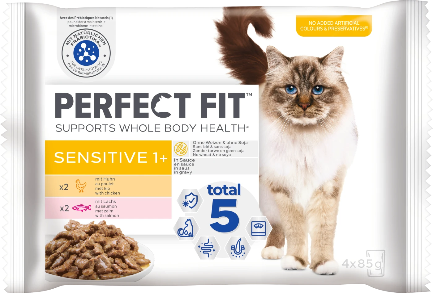 PERFECT FIT PERFECT FIT Natvoer Kat Sensitive Met Kip & Zalm, Multipack ...