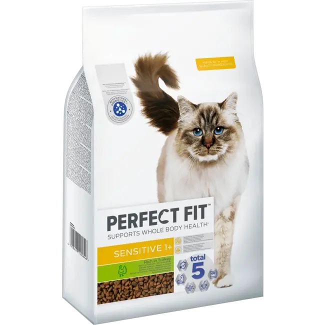 PERFECT FIT Droogvoer Kat Sensitive 1+ Met Kalkoen, Volwassen 7 kg