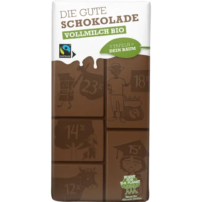 Plant-for-the-Planet Chocolade, Volle Melk 100 g