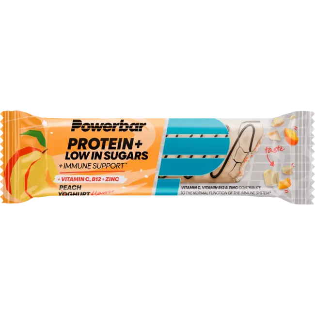 PowerBar Proteinereep Proteïne + Laag In Suikers, Immuunondersteuning, Peach Yoghurt Flavour 35 g