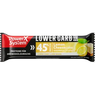 PowerSystem PowerSystem Proteinriegel 45%, Lower Carb Bar, Lemon Cheesecake Geschmack