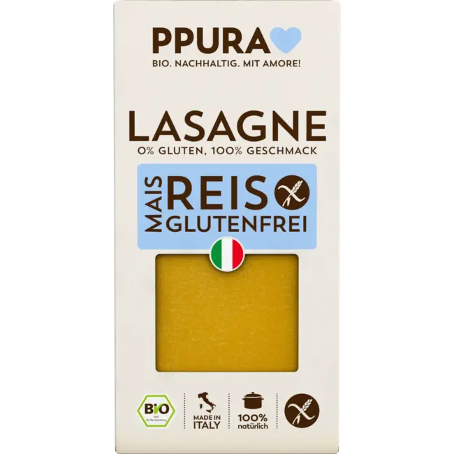 PPURA Pasta, Lasagne Van Maïs/rijst, Glutenvrij 250 g