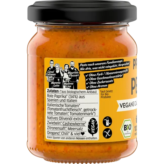 PPURA Pesto, Calabrese Mit Paprika, Veganistisch 120 g