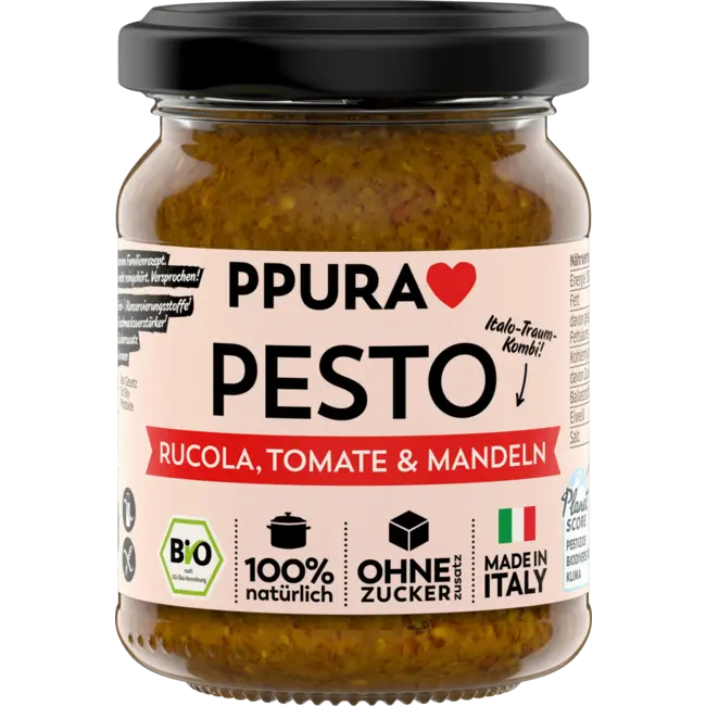 PPURA Pesto, Rucola, Tomate & Mandeln 120 g
