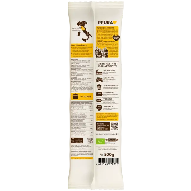 PPURA Pasta, Spaghetti Van Italiaanse Emmer 500 g