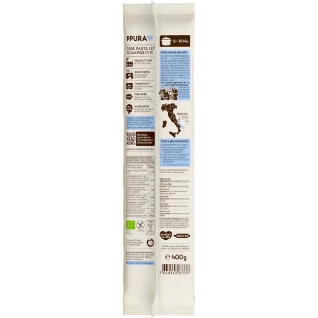 PPURA Pasta, Volkoren Rijstspaghetti, Glutenvrij 400 g