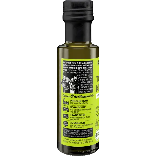 PPURA Extra Vierge Olijfolie "toscaanse Kruiden" Met Rozemarijn, Peterselie &tijm 100 ml