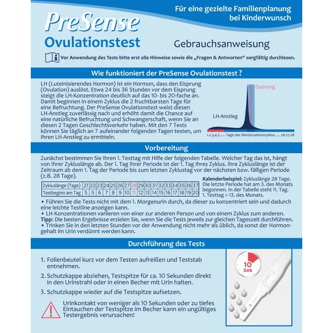 PreSense Ovulatiestest 7 St