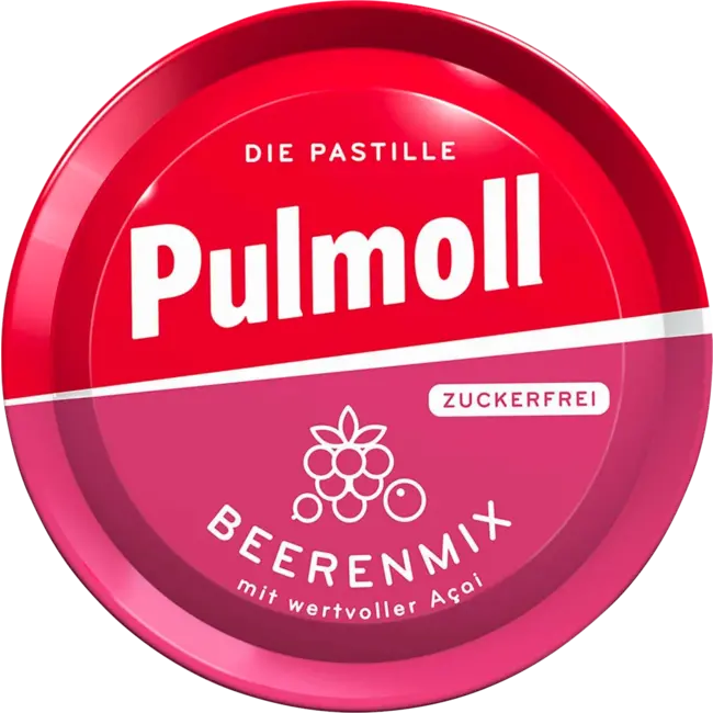 Pulmoll Pastilles Mixed Berry, Bessenmix Met Acai, Suikervrij 50 g