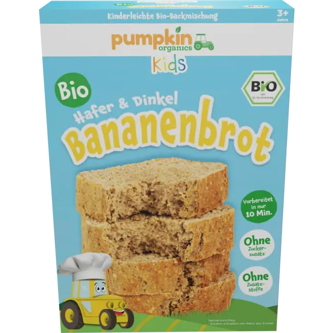 pumpkin organics Bakmix Bananenbrood Haver & Spelt, Vanaf 3 Jaar 350 g