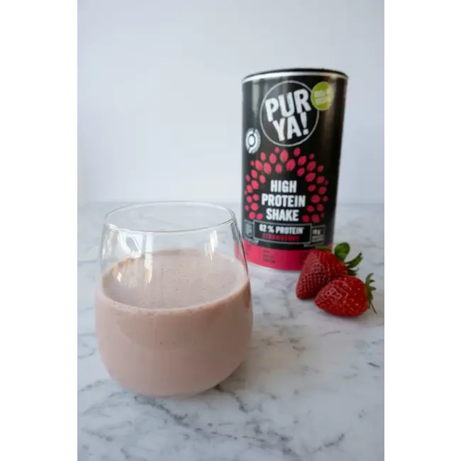 PURYA! Proteïnepoeder 62% Eiwitrijk, Aardbei 500 g
