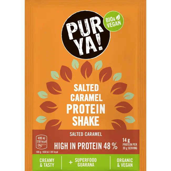 PURYA! Proteïnepoeder 48% Salted Caramel Met Guarana 30 g