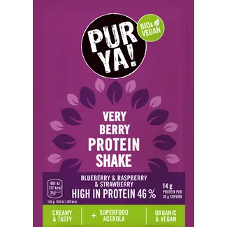 PURYA! PURYA! Protein Shake 46% Very Berry, Blueberry & Raspberry & Strawberry Met Acerola