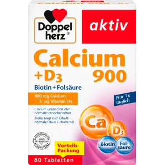 Doppelherz Doppelherz Calcium 900 + D3 Tabletten 80 St