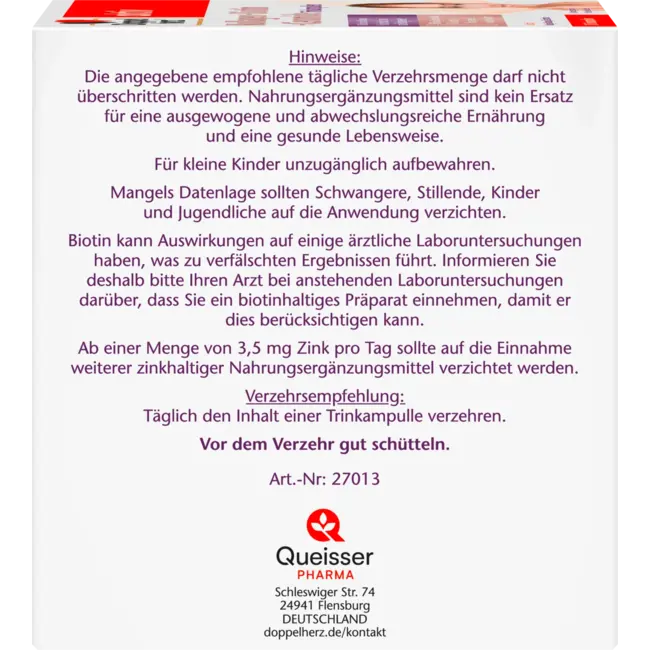 Doppelherz Collageen + Biotine + Ceramide Trinkampullen 30 St