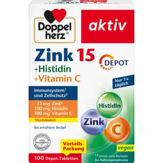 Doppelherz Doppelherz Zink + Histidine + Vitamine C Depot Tabletten 100 St