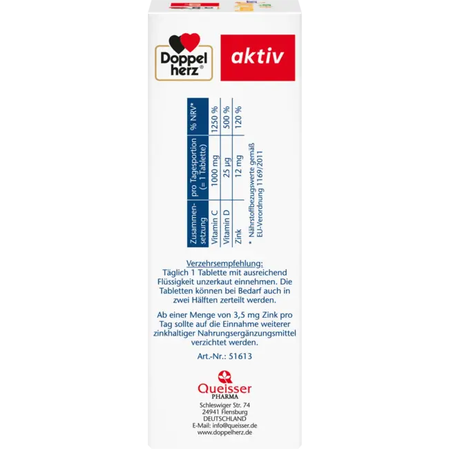 Doppelherz Vitamine C 1000 + D3 + Zink 100 St 143 g