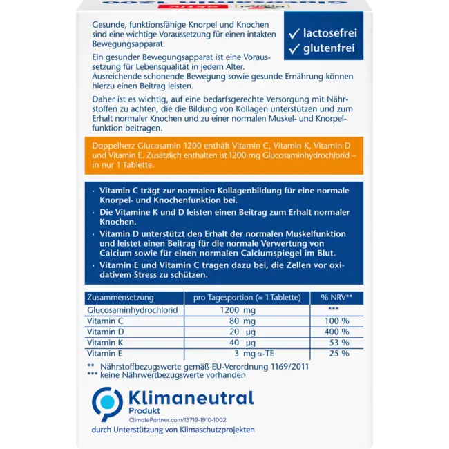 Doppelherz Glucosamine 1200 Tabletten 30 St 47.4 g