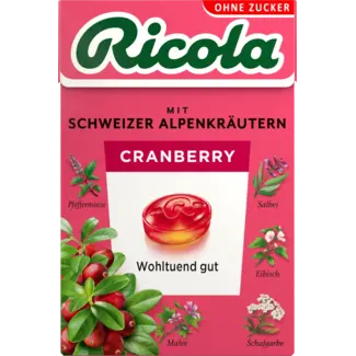 RICOLA RICOLA Pocketbox Cranberry Kruidenpastilles