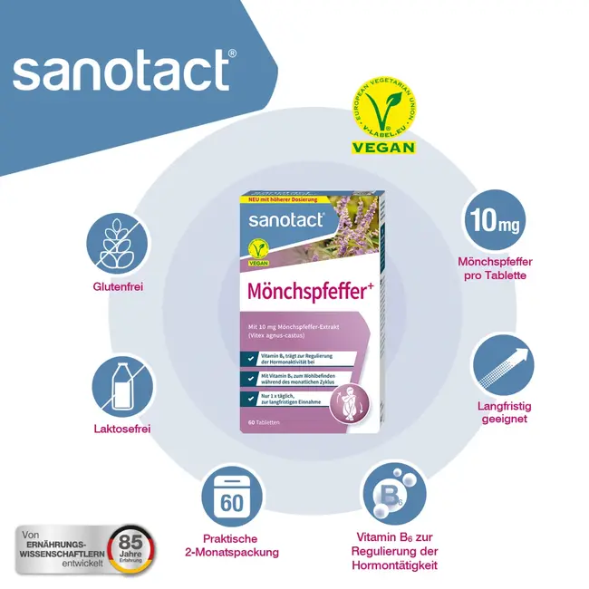 sanotact Monnikspeper Tabletten 60 St 43 g