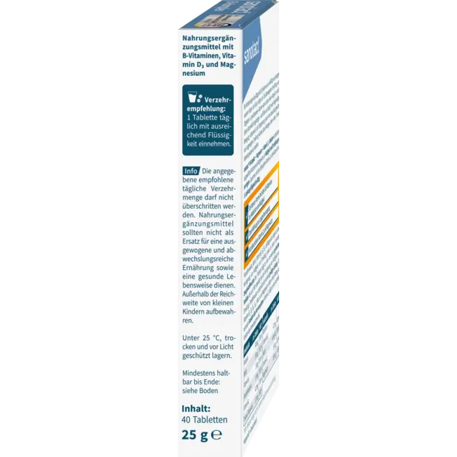 sanotact B-complex + Magnesium + Vitamine D3 Tabletten 40 Stuks 25 g