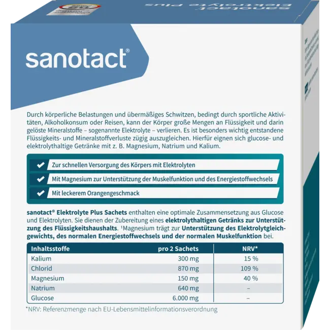 sanotact Elektrolyte Plus 20 St 120 g