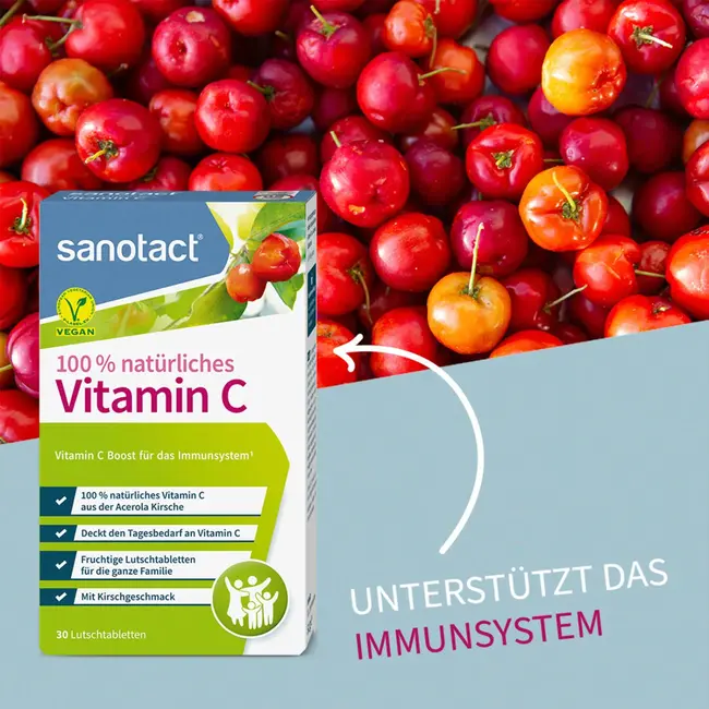 sanotact Natuurlijke Vitamine C Zuigtabletten 30 St. 51 g