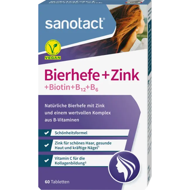 sanotact Biergist + Zink Tabletten 60 St. 30 g