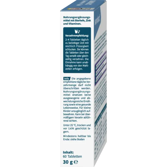 sanotact Biergist + Zink Tabletten 60 St. 30 g