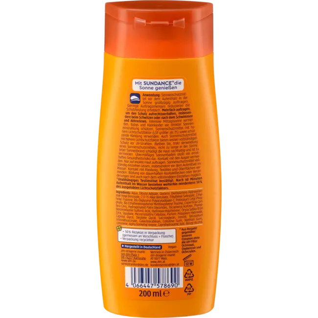 SUNDANCE SUNDANCE Zonnemelk Bescherming+bruin SPF50 200 ml